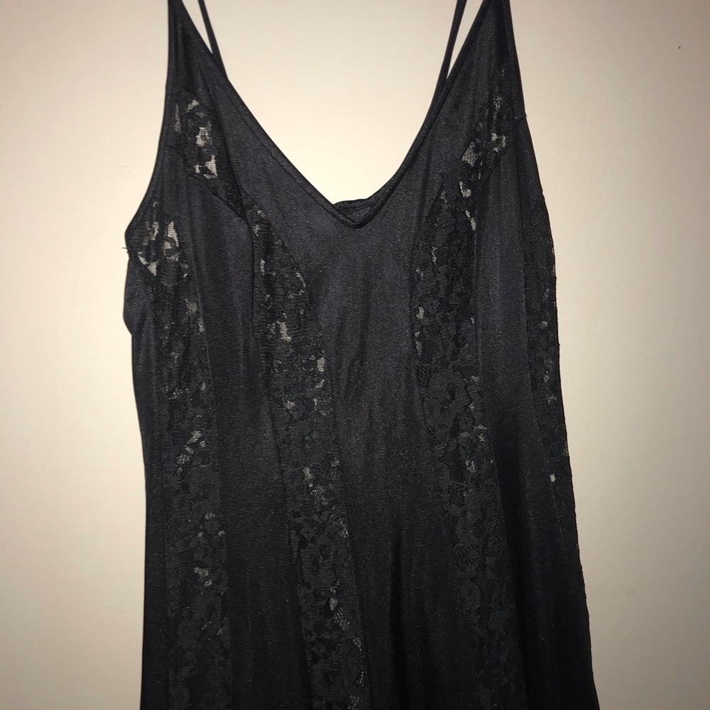Black Lacey Silk sleep gown